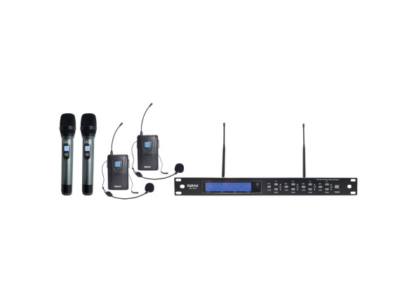 Karma Microfone Cabeça + Mão s/ Fios (2+2 unid) + Receptor UHF Karma Microfone Cabeça + Mão s/ Fios (2+2 unid) + Receptor UHF